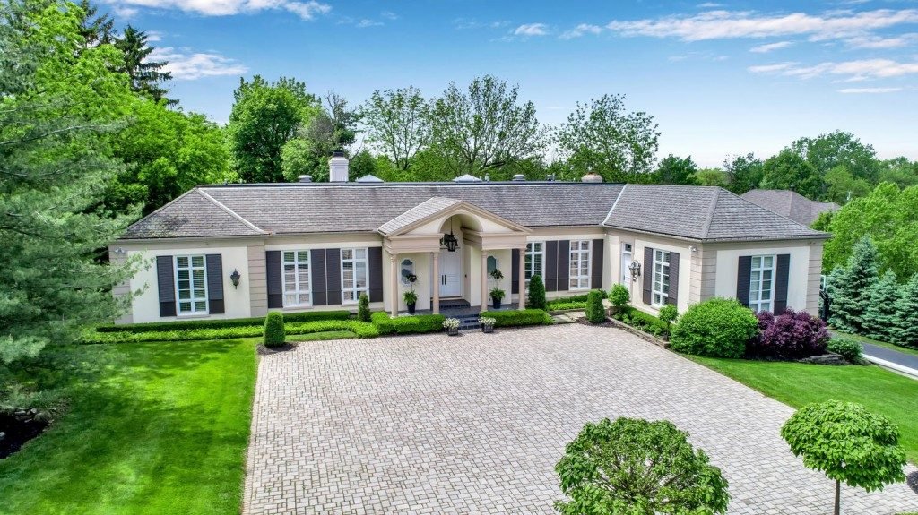 Drone photo of a single-family home