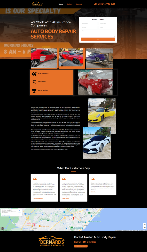 Website design portfolio example