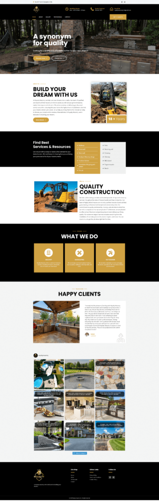 Website design portfolio example